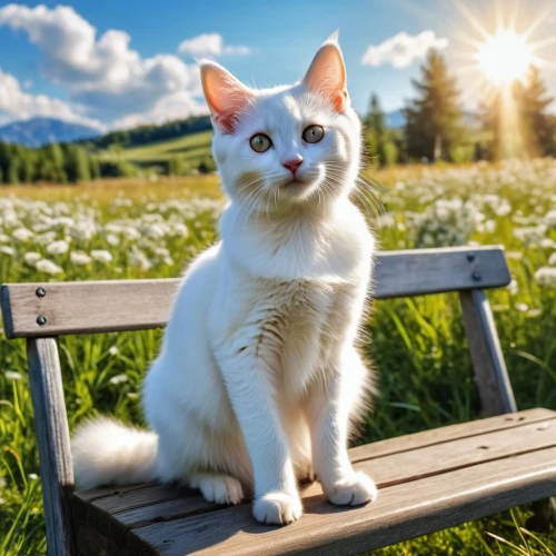 white cat,cute cat,cat with blue eyes,blue eyes cat,cat image,european shorthair,funny cat,springtime background,snowbell,blossom kitten,spring background,anf,breed cat,cat european,calico cat,cat on a blue background,kittu,mow,toxoplasmosis,colotti,Photography,General,Realistic