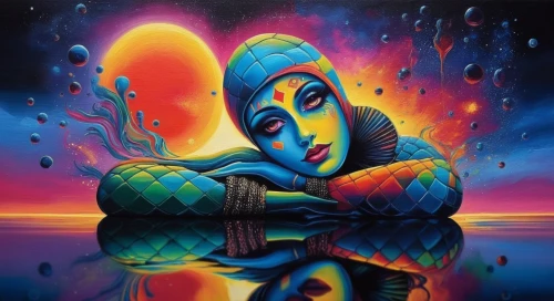 paschke,welin,neon body painting,akhnaten,inanna,jaco,lateralus,bodypainting,shamanic,tretchikoff,krsna,thoth,lord shiva,sacred art,krishna,vishnu,psytrance,sirian,shamanistic,god shiva,Illustration,Realistic Fantasy,Realistic Fantasy 25