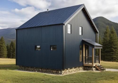 inverted cottage,passivhaus,prefabricated buildings,cabane,frame house,barnhouse,mountain hut,metal cladding,timber house,small cabin,prefabricated,outbuilding,wooden house,cubic house,quilt barn,gable field,bunkhouse,weatherboarding,metal roof,shed,Photography,General,Realistic