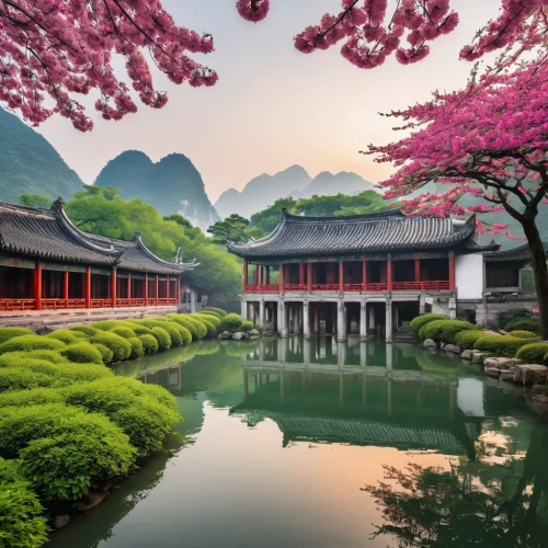 asian architecture,south korea,beautiful japan,japan garden,teahouses,japan landscape,guizhou,guilin,oriental,chuseok,yangshao,shaoming,huangshan,wudang,hyang garden,gyeongbok,qingcheng,shannxi,japon,suzhou