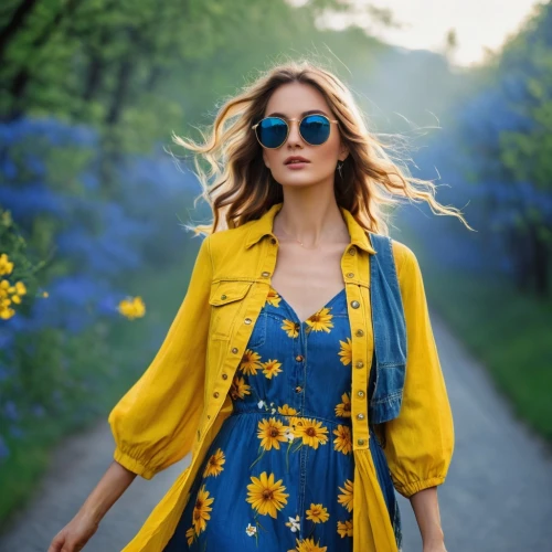 yellow and blue,blue floral,yellow jumpsuit,girl in flowers,yellow daisies,beautiful girl with flowers,colorful floral,yellow,yellow color,bright flowers,vintage floral,sunflower lace background,spring background,yellow flowers,flowery,floral background,women fashion,flower wall en,yellow petal,yellow petals,Photography,Documentary Photography,Documentary Photography 15