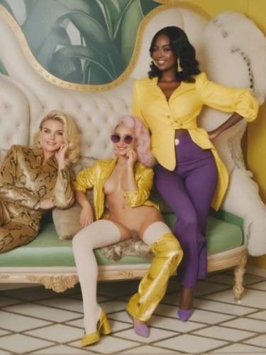 bananarama,rupaul,queens,vegan icons,sustainability icons,armchairs,beauty icons,popjustice,lessors,gold and purple,popmatters,bombshells,stereogum,yellow jumpsuit,reinas,bde,icones,popstars,icons,yellow background,Photography,Documentary Photography,Documentary Photography 03