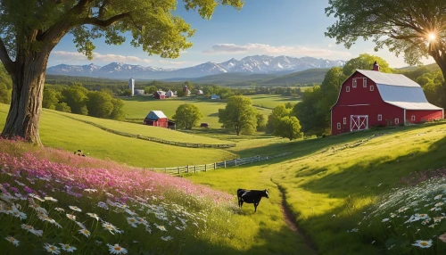 meadow landscape,farm landscape,landscape background,countryside,farm background,beautiful landscape,norway,rural landscape,bernese highlands,bucolic,home landscape,norge,meadow,vermont,nordnorge,alpine pastures,salatin,norway island,northern norway,springtime background,Photography,General,Natural