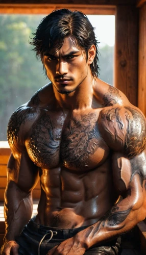 vidyut,atharva,kenshiro,kazuya,hunkpapa,herculean,alcide,parshuram,shokan,muscleman,sadik,baras,gladio,boonsrang,hanzo,daigo,ryu,ruggedly,body building,mahadev,Conceptual Art,Fantasy,Fantasy 08