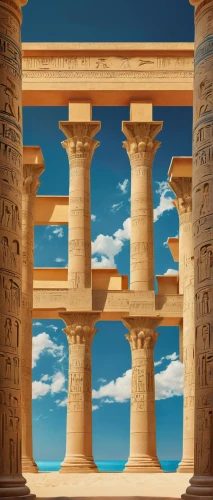 egyptian temple,ramesseum,egypt,karnak,dendera,egyptienne,saqqara,abydos,pillars,ancient civilization,medinet,persepolis,colonnaded,doric columns,stylites,wadjet,edfu,egytian,memnon,pharaonic,Art,Artistic Painting,Artistic Painting 43