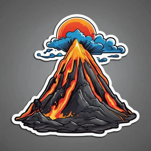 krakatoa,krakatau,active volcano,krafla volcano,volcanos,volcanic eruption,volcanoes,the volcano,lava,sakurajima,stratovolcanoes,volcanically,vulcano,volcanic,fire mountain,gorely volcano,mount vesuvius,volcanism,the volcanic cone,volcan,Unique,Design,Sticker