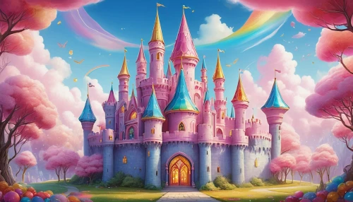 fairy tale castle,fairytale castle,fairy world,fairyland,disney castle,fantasy world,fantasyland,cinderella's castle,fairy village,fantasy city,disneyfied,fairy tale,candyland,fantasy landscape,a fairy tale,shanghai disney,fairytale,cartoon video game background,sleeping beauty castle,3d fantasy,Conceptual Art,Daily,Daily 32