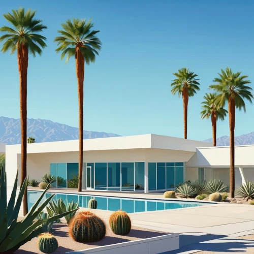 palm springs,mid century modern,palm tree vector,mid century house,royal palms,pool house,neutra,two palms,sketchup,palmilla,renderings,palms,palmtrees,3d rendering,washingtonia,summerlin,dunes house,landscaped,midcentury,modern house,Art,Artistic Painting,Artistic Painting 47
