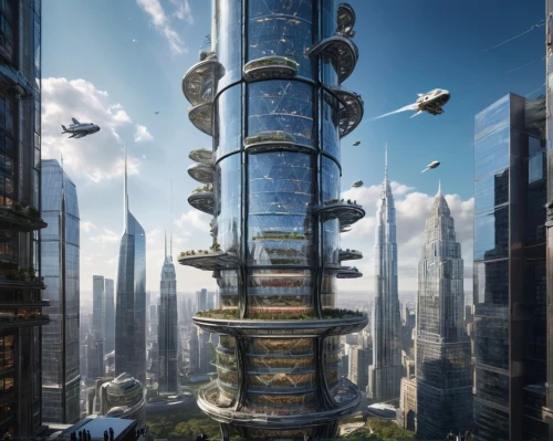 futuristic architecture,arcology,futuristic landscape,sedensky,skyscraper,skycraper,metropolis,the skyscraper,supertall,sky space concept,ecotopia,coruscant,cybercity,megacorporations,capcities,skycycle,areopolis,cellular tower,futuristic,skyscraper town,Photography,General,Natural