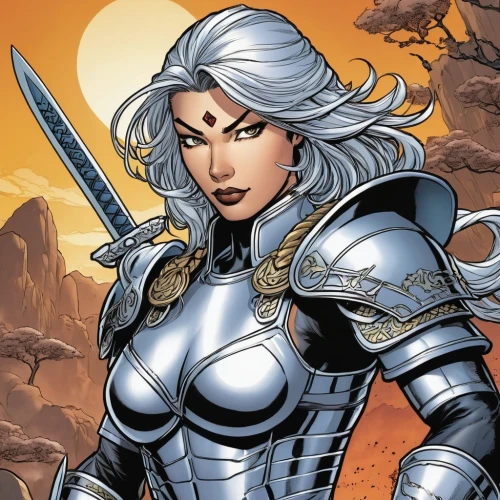 lilandra,liefeld,ororo,korana,sandahl,amora,laureline,female warrior,namora,eldena,amihan,thorhild,wildstorm,silverbolt,urd,hippolyta,namorita,imra,sindel,illyana,Illustration,American Style,American Style 13