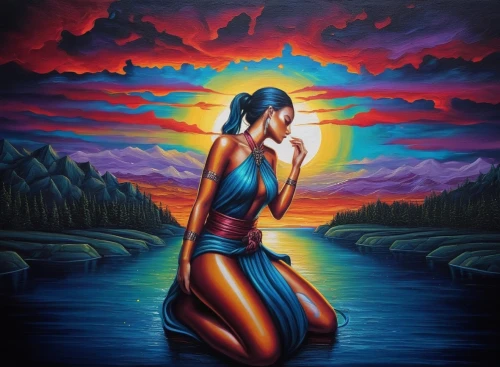 dubbeldam,neon body painting,bodypainting,oil painting on canvas,welin,girl on the river,art painting,glass painting,praying woman,melodrama,oil on canvas,indigenous painting,flamenca,oil painting,fantasy art,ariadne,dream art,aquarius,pintura,body painting,Illustration,Realistic Fantasy,Realistic Fantasy 25