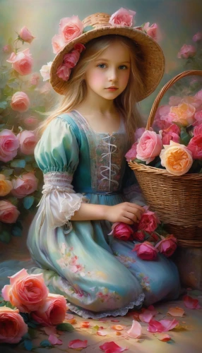 girl picking flowers,girl in flowers,flower painting,gekas,little girl in pink dress,flower girl,girl in the garden,splendor of flowers,flowers in basket,painter doll,beautiful girl with flowers,little girl fairy,children's background,flower background,flower basket,eglantine,principessa,young girl,rosa 'the fairy,fairy tale character,Conceptual Art,Daily,Daily 32