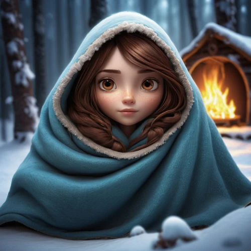 the snow queen,warm and cozy,cocooning,snow white,blanket,blanketed,winterblueher,winter background,winter dream,warmth,winter,snowhotel,cute cartoon character,snowville,little red riding hood,snow scene,snow shelter,frozen,valka,winters,Illustration,Abstract Fantasy,Abstract Fantasy 01