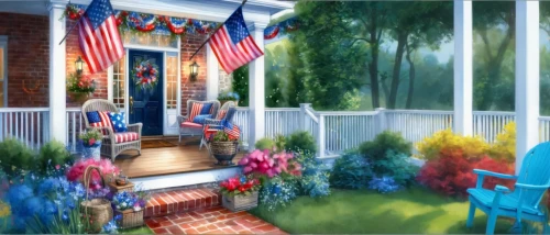 front porch,3d rendering,porch,porch swing,white picket fence,renderings,sunroom,balcony garden,balconied,plantation shutters,new england style house,homes for sale hoboken nj,landscape design sydney,verandahs,awnings,outdoor dining,homes for sale in hoboken nj,summer cottage,garden design sydney,3d rendered