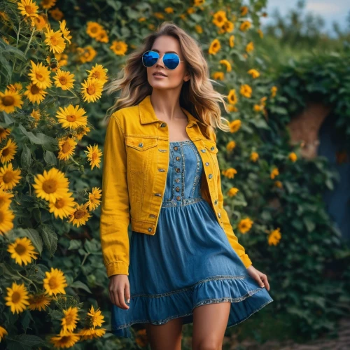 yellow daisies,yellow and blue,sunflowers,blue daisies,sunflower lace background,sun daisies,helianthus sunbelievable,sunflower field,daisies,girl in flowers,sun flowers,bright flowers,yellow flowers,beautiful girl with flowers,sunflower,colorful daisy,yellow petal,yellow garden,yellow petals,blue floral,Photography,General,Fantasy