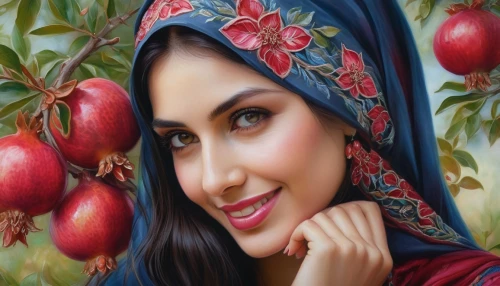 yalda,pomegranates,pomegranate,woman eating apple,argan tree,red apples,fatemeh,armenian,islamic girl,argan,masoumeh,rouiba,bahakel,muslim woman,girl picking apples,persian onion,armenians,shemiranat,persian,humera,Conceptual Art,Daily,Daily 32