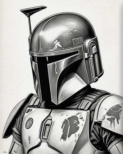 mandalorian,trooper,jango,denboba,boba,stormtrooper,cylon,trooping,stormtroopers,rooper,droid,contingents,imperial,troopers,corellian,memecylon,yavin,katarn,wolffe,storm troops,Illustration,Black and White,Black and White 30