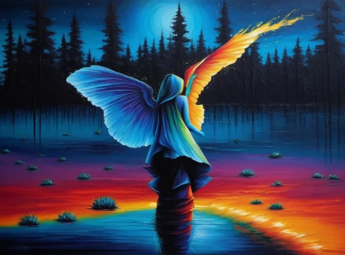 aurora butterfly,angel wings,angel wing,butterfly background,oil painting on canvas,sky butterfly,anjo,winged heart,large aurora butterfly,fantasy art,faerie,fantasy picture,isolated butterfly,ulysses butterfly,angelfire,butterfly effect,the archangel,art painting,antasy,archangel,Illustration,Realistic Fantasy,Realistic Fantasy 25
