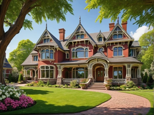 victorian house,old victorian,victorian,victorian style,victoriana,beautiful home,new england style house,marylhurst,dreamhouse,victorians,brownstones,henry g marquand house,country house,two story house,pei,edwardian,country estate,ravenswood,woodburn,architectural style,Illustration,American Style,American Style 01