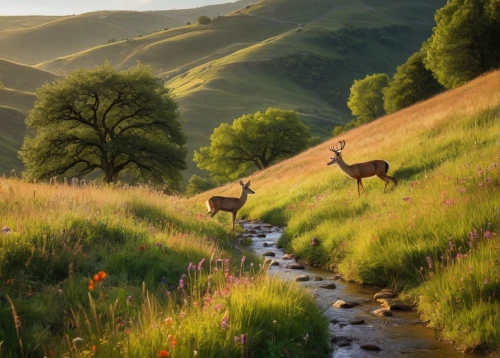 meadow landscape,deers,mule deer,nature landscape,mountain meadow,european deer,landscape nature,rehe,fawns,red deer,beautiful landscape,pere davids deer,marin county,nature wallpaper,meadow,deer with cub,wild nature,mountain stream,beautiful nature,meadow and forest,Photography,General,Natural