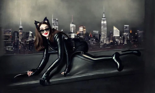 catwoman,halloween black cat,villainess,selina,catsuit,black cat,catsuits,pyewacket,purgatoire,batwoman,pussycat,atrix,huntress,domino,elvira,mistress,diamanda,hellcat,felina,batallion,Common,Common,Cartoon