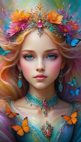 faery,faerie,fairie,flower fairy,little girl fairy,fairy queen,fairy peacock,fantasy art,fairy,fantasy portrait,rosa 'the fairy,mystical portrait of a girl,butterfly background,fairy tale character,boho art,garden fairy,rosa ' the fairy,boho art style,diwata,bohemian art,Conceptual Art,Daily,Daily 32