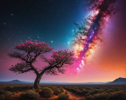 colorful tree of life,magic tree,fairy galaxy,colorful stars,galaxy,rainbow and stars,galaxy collision,isolated tree,flowerful desert,lone tree,alien world,the milky way,beautiful wallpaper,fantasy landscape,alien planet,milky way,samsung wallpaper,astronomy,unicorn background,fantasy picture,Photography,General,Natural