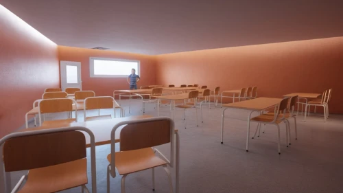 lecture room,class room,school design,classroom,examination room,schoolrooms,desks,study room,schoolroom,classrooms,meeting room,staffroom,conference room,lecture hall,3d rendering,3d render,board room,carrels,lunchroom,cafeteria,Photography,General,Realistic