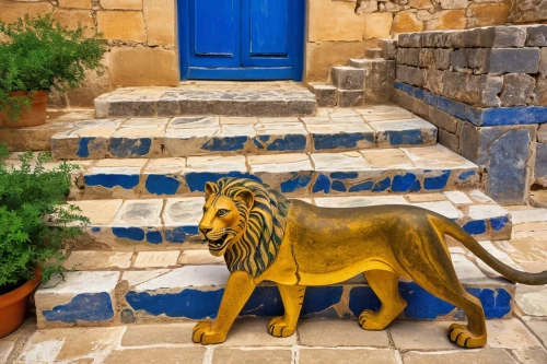 greek island door,cat greece,mdina,naxxar,swieqi,tarxien,stone lion,kalkara,peloponnese,knossos,birgu,puglia,gozitan,gharb,agrigento,rethymno,zejtun,balzan,palace of knossos,paphos,Art,Artistic Painting,Artistic Painting 49