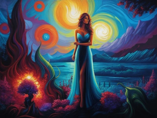 leota,beltane,kahlan,yogananda,hecate,baoshun,mantra om,oshun,sorceress,nakshatras,inanna,dubbeldam,shamanic,shamanism,priestess,sirena,mother earth,fantasy picture,earth chakra,dakini,Illustration,Realistic Fantasy,Realistic Fantasy 25