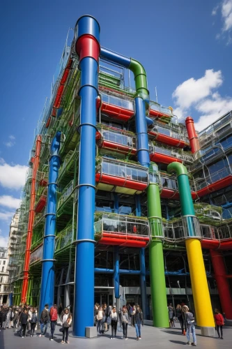 pompidou,beaubourg,multi storey car park,multistoreyed,googleplex,mvrdv,technopolis,jussieu,waterpipes,colorful facade,water pipes,autostadt wolfsburg,pipework,apartment blocks,biotechnology research institute,bouygues,industrial tubes,multistorey,apartment block,heat pumps,Illustration,Black and White,Black and White 17