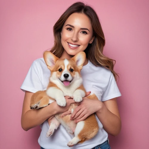 pink background,zella,sonnleitner,luddington,girl with dog,vegan icons,dansie,corgis,giada,maslowski,adorable,dog photography,tazi,wag,cammie,paparizou,poki,kayley,anfisa,giadalla,Photography,Artistic Photography,Artistic Photography 15