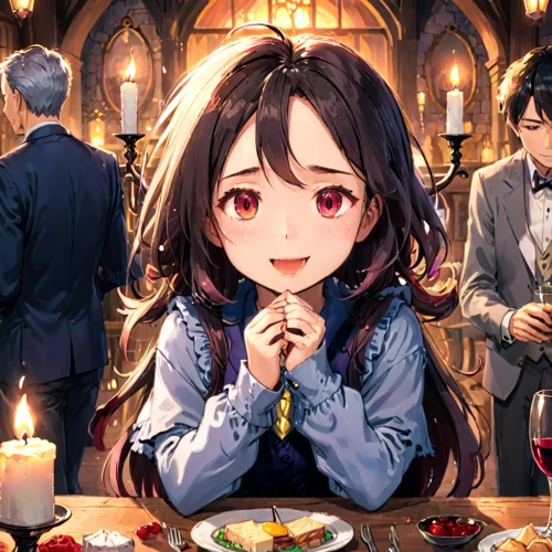 ritsu,izakaya,dining,hanako,dinner party,fukawa,birthday banner background,smug,romantic dinner,exclusive banquet,hinako,takamio,terashima,thanksgiving background,candlelight,candle light dinner,megu,foodgoddess,enomoto,mizuhara,Anime,Anime,Traditional