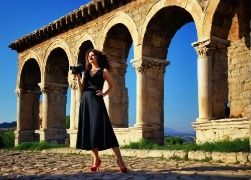 baalbek,volubilis,crillon,yerlikaya,jerash,tatev,mardin,morgantina,dougga,peristyle,beiteddine,baalbeck,temple of diana,first may jerash,girl in a historic way,eternal city,gordes,simony,agrigento,nemea,Illustration,Realistic Fantasy,Realistic Fantasy 32