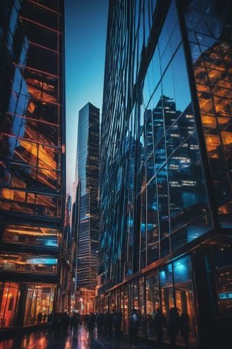 glass facades,city scape,cityscapes,tall buildings,blue hour,business district,financial district,city at night,glass facade,cityscape,glass building,urban towers,office buildings,city buildings,ctbuh,cybercity,fininvest,skyscrapers,urban landscape,evening city,Art,Classical Oil Painting,Classical Oil Painting 30