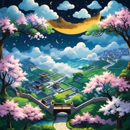 japanese sakura background,sakura background,sakura trees,chuseok,hanami,sakura blossom,sakura tree,spring background,sakura blossoms,landscape background,kanto,springtime background,cherry trees,spring festival,cherry blossom tree,the cherry blossoms,japanese background,japan landscape,rice terrace,cherry blossoms,Unique,3D,Isometric