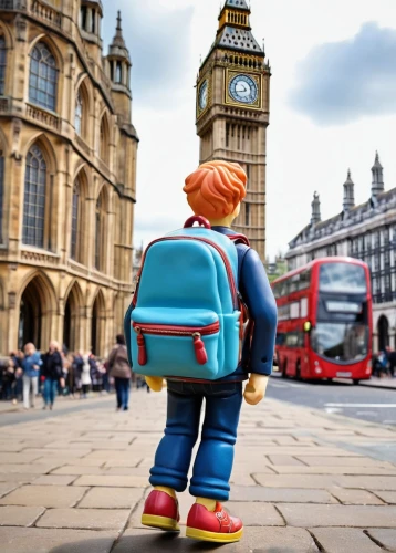 tourister,londono,londoner,visitbritain,londres,paddington,londen,london,london bus,paris - london,rucksack,rucksacks,bookbags,westminster,lond,schoolbag,backpack,travelocity,touristy,travelmate,Unique,3D,Clay