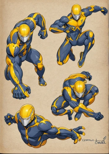 cyrax,male poses for drawing,samus,superwasp,elec,yellowjacket,leonardi,steel man,kryptarum-the bumble bee,metroid,protoss,deora,zentraedi,battlesuit,steelman,concept art,armors,omac,garrison,fighting poses,Unique,Design,Character Design