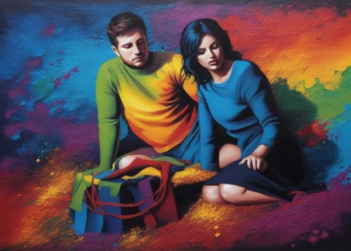 maglione,paschke,young couple,oil painting on canvas,art painting,fabric painting,pintura,pinturas,chalk drawing,colour pencils,bodypainting,couleurs,italian painter,oil painting,toucouleur,pittura,colourfully,coloured pencils,simatovic,colourful pencils,Illustration,Realistic Fantasy,Realistic Fantasy 25