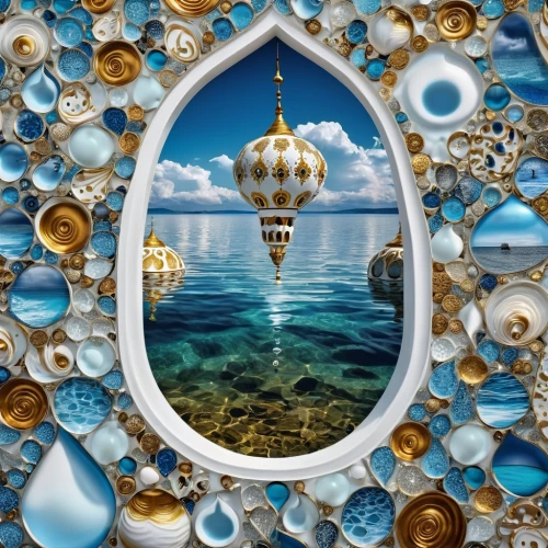 arabic background,ramadan background,karchner,waterglobe,blue sea shell pattern,qibla,sea fantasy,sheikh zayed grand mosque,ebtekar,porthole,pendentives,damascene,sheikh zayed mosque,mihrab,house of allah,house of the sea,attar,decorative frame,atlantica,syedna,Photography,General,Realistic