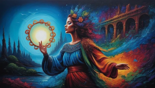 sorceress,beltane,oracular,hecate,spellcaster,invoking,priestess,sorcerer,torchbearer,qabalah,prospera,silmarils,shamanic,magick,fantasy art,mythography,light bearer,nakshatras,sorceresses,rosicrucianism,Illustration,Realistic Fantasy,Realistic Fantasy 25