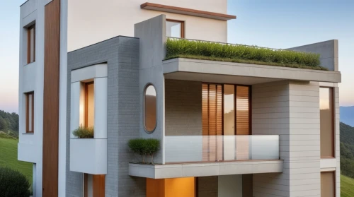 modern house,modern architecture,cubic house,inmobiliaria,residential house,3d rendering,vastu,frame house,homebuilding,heat pumps,block balcony,smart house,passivhaus,small house,residential tower,house shape,modern building,garden elevation,exterior decoration,vivienda,Photography,General,Realistic