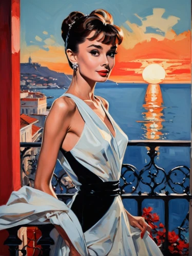 audrey hepburn,audrey hepburn-hollywood,hepburn,breakfast at tiffany's,vettriano,audrey,cardinale,portofino,tashlin,bouffant,whitmore,ann margarett-hollywood,guenter,montecarlo,the sea maid,jean simmons-hollywood,valentine day's pin up,mcquarrie,pin-up girl,50's style,Conceptual Art,Oil color,Oil Color 08