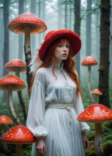 amanita,mushroom hat,agaric,fly agaric,alice in wonderland,agarics,red mushroom,umbrella mushrooms,mushroom landscape,fairy forest,red fly agaric,faery,fae,muscaria,toadstool,forest mushroom,seelie,faerie,toadstools,red fly agaric mushroom