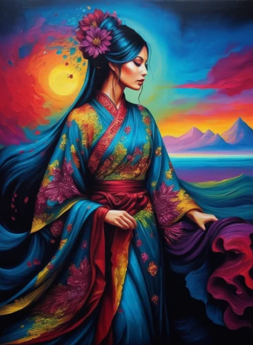 oriental princess,vietnamese woman,inner mongolian beauty,oriental girl,flamenca,oriental painting,mongolian girl,oriental,asian woman,geisha girl,chuseok,rongfeng,japanese art,yi sun sin,sichuanese,geisha,xueliang,kunqu,khokhloma painting,hanfu,Illustration,Realistic Fantasy,Realistic Fantasy 25