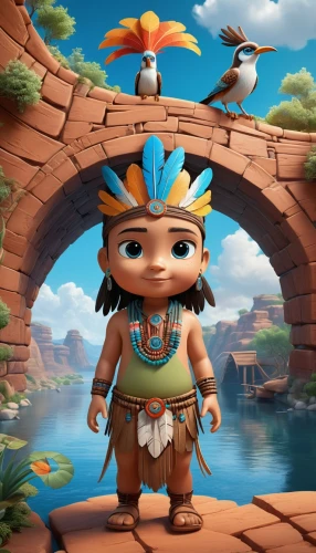 menehune,ashoka,tribesman,wakka,chima,aztec,marquesan,mexica,wakan,cassander,moana,neferneferuaten,pangan,sumeria,totonac,inara,acteal,iroquoian,pocahontas,kialoa,Unique,3D,3D Character