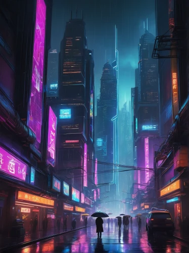 cyberpunk,cybercity,cityscape,shinjuku,shanghai,bladerunner,tokyo city,guangzhou,metropolis,futuristic landscape,kowloon,cybertown,tokyo,fantasy city,colorful city,cyberworld,cyberscene,urban,mongkok,synth,Conceptual Art,Fantasy,Fantasy 09