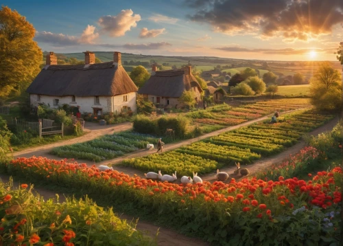 vegetables landscape,cottage garden,home landscape,france,auvers,provence,farm landscape,wiltshire,netherland,hobbiton,cotswolds,normandy,normandie region,provencale,country cottage,angleterre,holland,england,netherlands,countryside,Photography,General,Natural