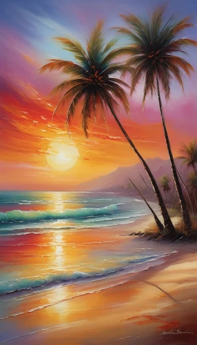 beach landscape,tropical beach,tropical sea,watercolor palm trees,beach scenery,dream beach,sunset beach,tropical island,coastal landscape,sunrise beach,sea landscape,landscape background,seascape,beautiful beaches,caribbean beach,beautiful beach,tropics,paradises,coconut trees,paradise beach,Conceptual Art,Daily,Daily 32