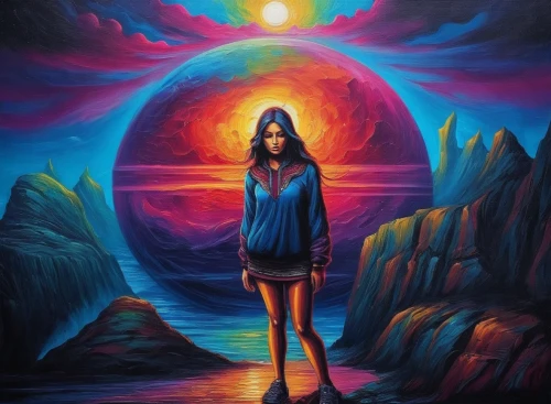 inanna,world digital painting,shamanic,aura,dmt,mystical portrait of a girl,astral traveler,third eye,samsara,yogananda,leota,kriya,digital art,psychosynthesis,fantasy picture,digital artwork,fantasy art,sci fiction illustration,welin,shamanistic,Illustration,Realistic Fantasy,Realistic Fantasy 25